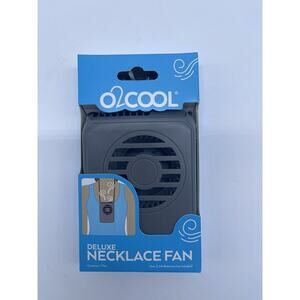 O2COOL Deluxe Personal Cool Necklace Fan Hands- Free, Battery Operated Wearable